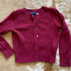 Maroon RL cardigan